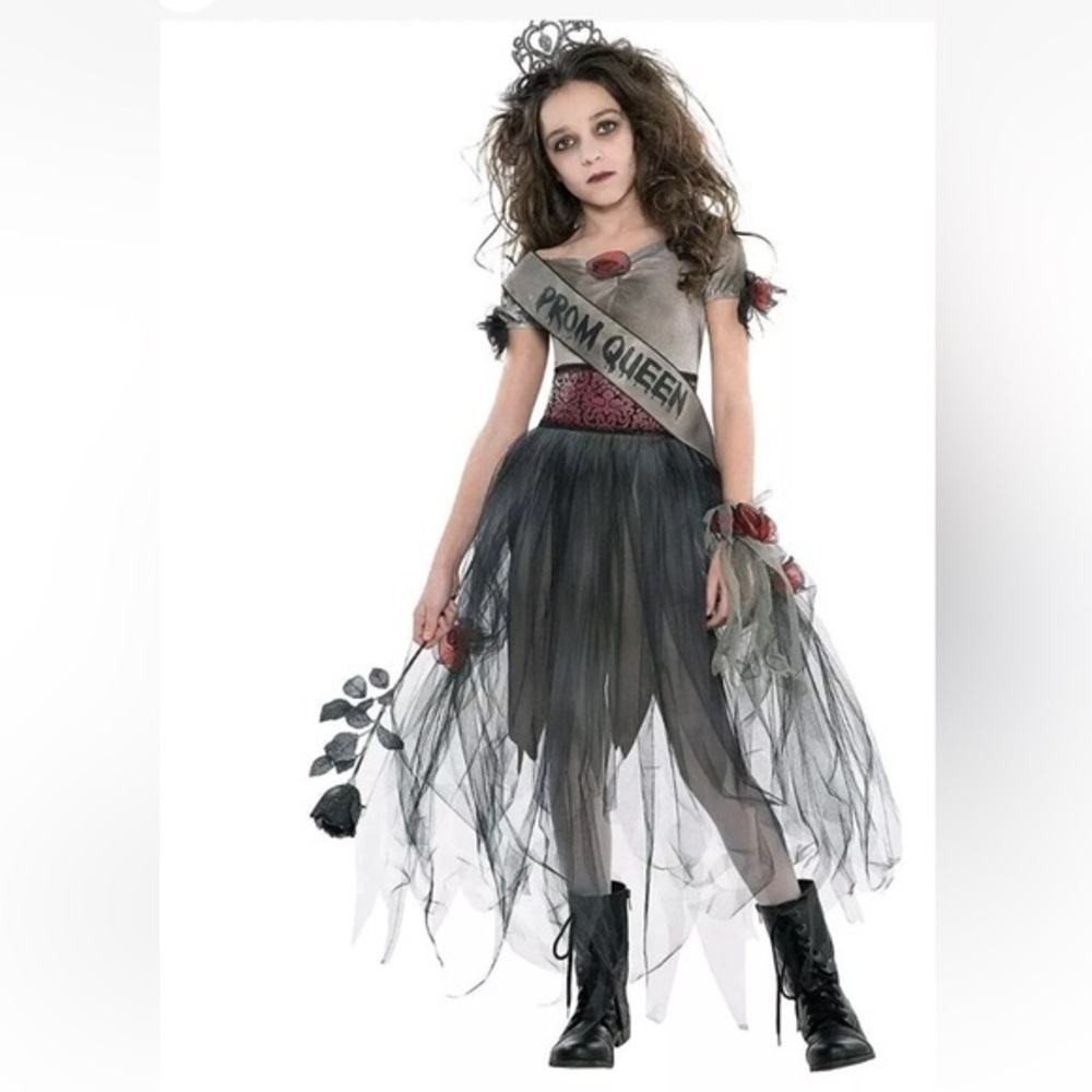 PROM CORPSE Zombie Queen Dress Girls Halloween Costume size small 4-6
